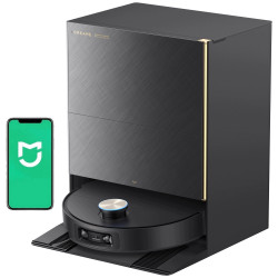 Dreame X60 Ultra Complete RLX87DE-BL Robot Vacuum Cleaner, 180 min, 0.2 L, AI Cameras, VersaLift, Automatic Docking Station, Voice Commands, Black