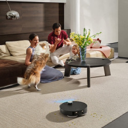 Dreame X60 Ultra Complete RLX87DE-BL Robot Vacuum Cleaner, 180 min, 0.2 L, AI Cameras, VersaLift, Automatic Docking Station, Voice Commands, Black