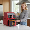 NostroLux Noir-Rogue NL51980CD Hot Air Fryer, 3000W, 4.5+6.5 L, 12 programs, Up to 200°C, 2 independent zones, Dehydration, Synchronization, Touchscreen, Timer, Red/Black
