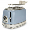 Ariete VINTAGE 0155/05 Toaster, 810W, 2-slice, 3 functions, 6 settings, Removable crumb tray, Blue