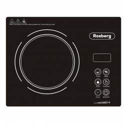 Единичен инфрачервен котлон Rosberg R51445P, 2200W, 28x36 см, 11 степени на температурата, LED дисплей, Черен