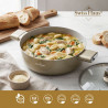 Swiss Haus SH-SCLC24CH Shallow Saucepan, 2.8 L, 24 cm, Sapphire Ceramic Coating, Oven-safe up to 160°C, Induction-compatible, Champagne