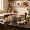 Swiss Haus SH-SCLC24CH Shallow Saucepan, 2.8 L, 24 cm, Sapphire Ceramic Coating, Oven-safe up to 160°C, Induction-compatible, Champagne