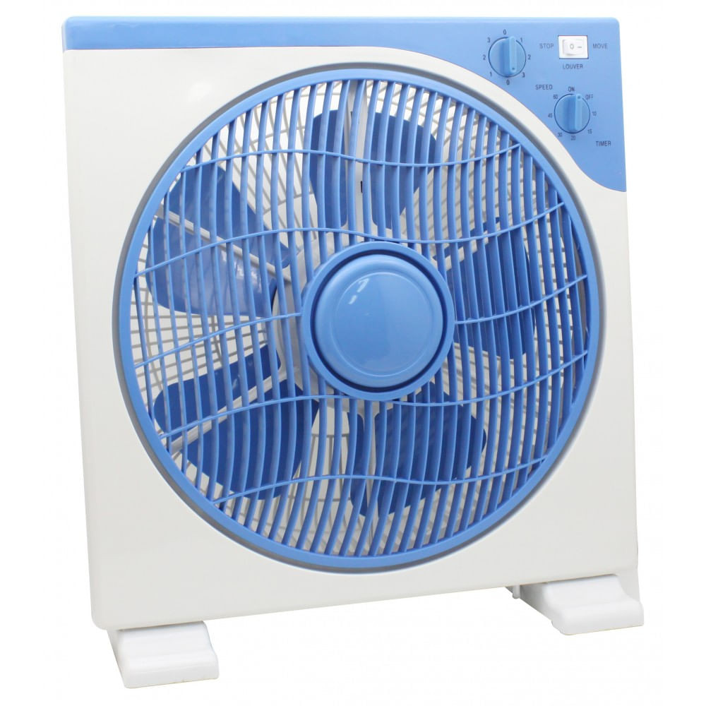 Ventilator de podea Rosberg R51760C12, 40W, 3 viteze, Timer 60 min, Albastru/Alb