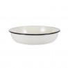 Castron emailat Rosberg R51222OR22, 22x5 cm, Margine rotunjita, Alb