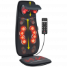 RENPHO Neck & Back Massage Cushion shiatsu masszázspárna – S-, 48 W, 4 zóna, 3 fokozat, 45 °C-ig fűthető, állítható, távirányítóval, fekete