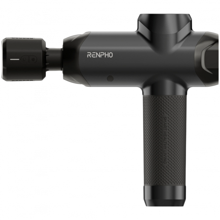 RENPHO Power+ Massage Gun, 15W, 150 min, 6 speeds, 1,850–2,600 rpm, 4 cooling/heating settings, Timer, Touchscreen, Bluetooth, Black