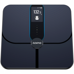 RENPHO Smart WiFi okos mérleg, 180 kg-ig, 13 mérési érték, felhasználófelismerés, mobilalkalmazásokkal való szinkronizálás, bioimpedancia-elemzés, USB-C, sötétkék