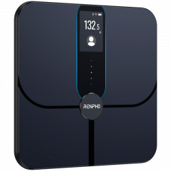 RENPHO Smart WiFi okos mérleg, 180 kg-ig, 13 mérési érték, felhasználófelismerés, mobilalkalmazásokkal való szinkronizálás, bioimpedancia-elemzés, USB-C, sötétkék