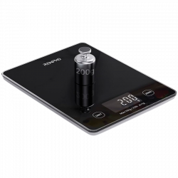RENPHO Calibra 1L Smart Kitchen Scale, Up to 10 kg, 22 Measurement Modes, Syncs with Mobile Apps, TARE, Coffee Mode, Tempered Glass, Black