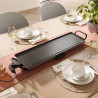 Σχάρα τεπανιάκι Swiss Haus Basel Premium SH-TP70, 1800 W, 70 × 23 εκ., κεραμική επίστρωση, θερμοστάτης, δίσκος συλλογής λίπους, χωρίς BPA και PFAS, μαύρο