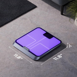 Έξυπνη ζυγαριά RENPHO Elis Chroma, Έως 180 kg, 13 ενδείξεις, LED, RGB, Wi-Fi, Bluetooth, 8 προφίλ, Αναγνώριση, Εφαρμογή για κινητά, USB-C, Χρώμιο