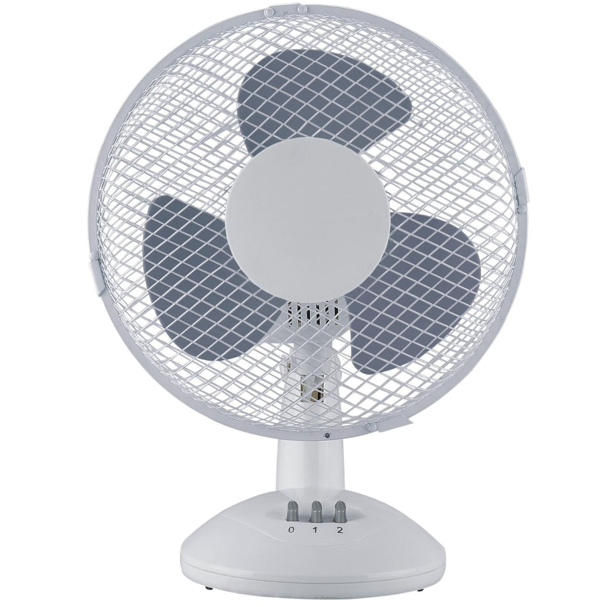 Ventilator de birou Rosberg R51760B9, 19 W, 23 cm, 2 viteze, Alb/Gri