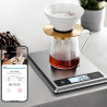 RENPHO Calibra 1 Smart Kitchen Scale, Up to 5 kg, 20 Measurement Modes, Syncs with Mobile Apps, TARE, Coffee Mode, Tempered Glass, Silver