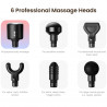 RENPHO Power+ Massage Gun, 15W, 150 min, 6 speeds, 1,850–2,600 rpm, 4 cooling/heating settings, Timer, Touchscreen, Bluetooth, Black