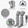 Aparat de masaj cu compresie pentru picioare RENPHO Foot & Calf Air Massager, 24 W, Incalzire, 3 niveluri, Moduri de masaj, memorie, Indicator de incalzire, Protectii, Gri