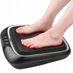 RENPHO Shiatsu Home Foot Sole Massager lábmasszírozó, 30 W, 6 masszírozófej, 18 masszírozópont, 2 sebességfokozat, fűtés, állítható dőlésszög és magasság, mosható huzat, fekete