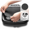 Aparat de masaj Shiatsu pentru picioare RENPHO Shiatsu Home Foot Sole Massager, 30 W, 6 capete, 18 puncte, 2 viteze, Incalzire, Inclinare si inaltime reglabile, Husa lavabila, Negru