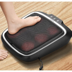 RENPHO Shiatsu Home Foot Sole Massager lábmasszírozó, 30 W, 6 masszírozófej, 18 masszírozópont, 2 sebességfokozat, fűtés, állítható dőlésszög és magasság, mosható huzat, fekete