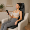RENPHO Shiatsu Massage Pillow - Neck & Back Massage Cushion - S-, 48W, 4 zones, 3 intensity levels, Heats up to 45°C, Adjustable, Remote control, Black