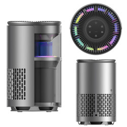Καθαριστής αέρα DREO 530AS, 25 m², 221 m³/h, αναρρόφηση 360°, True HEPA, Wi-Fi, χρονοδιακόπτης, εξαιρετικά αθόρυβος, αισθητήρας ποιότητας αέρα, Μαύρο