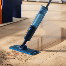 Mop electric Philips OneUp 3000 XV3101/01, 50 min, 50 m², 312/270 ml, Cap rotativ la 360°, Indicator LED, Incarcare USB-C, Albastru
