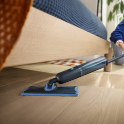Mop electric Philips OneUp 3000 XV3101/01, 50 min, 50 m², 312/270 ml, Cap rotativ la 360°, Indicator LED, Incarcare USB-C, Albastru