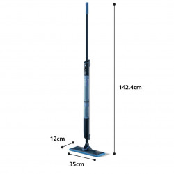 Mop electric Philips OneUp 3000 XV3101/01, 50 min, 50 m², 312/270 ml, Cap rotativ la 360°, Indicator LED, Incarcare USB-C, Albastru