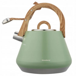 Свирещ чайник Klausberg KB 9062, 2.5 л, Неръждаема стомана, Ненагряваща се дръжка, Индукция, Зелен