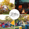 Set de tacamuri si vase pentru camping Kinghoff KH 2060, 9 piese, Otel inoxidabil, Argintiu