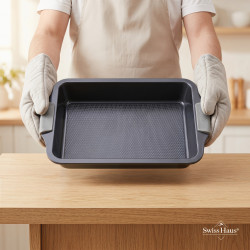 Swiss Haus SH-3BSB 3-Piece Baking Set, Carbon Steel, LFGB, Sapphire Ceramic Coating, Oven Safe up to 230°C, Black