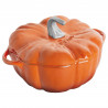 Staub Pumpkin P687129 öntöttvas tök alakú fazék, 24 cm, 3,45 l, indukciós főzőlapon és sütőben 240 °C-ig használható, zománcbevonatú, narancssárga