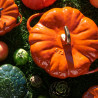 Чугунена тенджера във формата на тиква Staub Pumpkin P687129, 24 см, 3.45 л, Индукция и фурна до 240C, Емайлно покрития, Оранжев