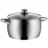 Σετ κατσαρόλες WMF Quality One 3201112133, 9 τεμάχια, ανοξείδωτο ατσάλι Cromargan, κατάλληλο για φούρνο έως 250 °C, βάση TransTherm, επαγωγή, ασημί