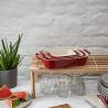 Set of 3 Staub Ceramic Baking Pans 40508-171-0, -20°C to 300°C, Enameled Finish, Red