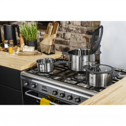 Комплект тенджери Zwilling Simplify 66870-005-0, 9 части, Sigma Classic+ дъно, Неръждаема стомана 18/10, Индукция, Сребрист
