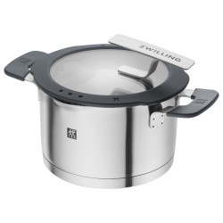 Set de oale Zwilling Simplify 66870-005-0, 9 piese, Fund Sigma Classic+, Otel inoxidabil 18/10, Toate plitele inclusiv inductie, Argintiu