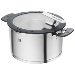 Комплект тенджери Zwilling Simplify 66870-005-0, 9 части, Sigma Classic+ дъно, Неръждаема стомана 18/10, Индукция, Сребрист