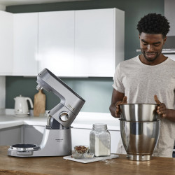 Μίξερ Kenwood Chef Baker XL KVL85.004SI, 1200 W, 2 δοχεία 5/7 λίτρα, Ηλεκτρονικός έλεγχος, Λειτουργία Pulse, EasyWeigh™, Ασημί