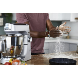 Μίξερ Kenwood Chef Baker XL KVL85.004SI, 1200 W, 2 δοχεία 5/7 λίτρα, Ηλεκτρονικός έλεγχος, Λειτουργία Pulse, EasyWeigh™, Ασημί