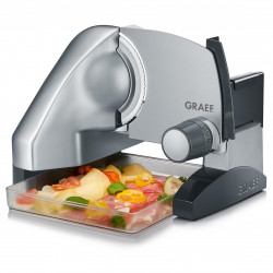Колбасорезачка Graef SKS500, 170W, Острие 170 мм, Неръждаема стомана, Защитни механизми, Сребрист