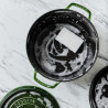 Staub La Cocotte Cast Iron Pot 40509-361-0, 6.7 L, 28 cm, -20°C to 260°C, Enamel, Lid with Droplet Pattern, Induction, Green