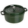 Чугунена тенджера Staub La Cocotte 40509-361-0, 6.7 л, 28 см, -20°C До 260°C, Емайл, Капак с капкова структура, Индукция, Зелен