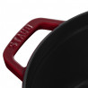 Staub La Cocotte Cast Iron Pot 40502-278-0, 6.7 L, 28 cm, -20°C to 260°C, Enamel, Lid with Droplet Pattern, Induction, Bordeaux
