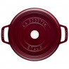 Staub La Cocotte Cast Iron Pot 40502-278-0, 6.7 L, 28 cm, -20°C to 260°C, Enamel, Lid with Droplet Pattern, Induction, Bordeaux