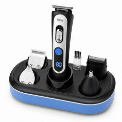 Oliver Voltz OV51810T 5-in-1 Hair Clipper, 5W, 90 min, 7,300 rpm, LCD Display, Stand, Black/Blue