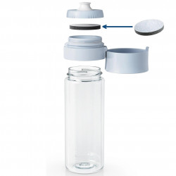Филтрираща бутилка за вода Brita Fill & Go Vital, 600 мл, MicroDisc филтри, Светлосин