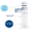 Φιάλη νερού με φίλτρο Brita Fill & Go Vital, 600 ml, φίλτρα MicroDisc, γαλάζιο