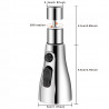 Ακροφύσιο για μίξερ Rosberg R57101B, 14,9 εκ., Περιστροφή 360 μοιρών, Ασημί