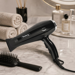 Rosberg Premium RP51100T Hair Dryer, 2000W, 2 speeds, 3 heat settings, Cool air, Concentrator, Black